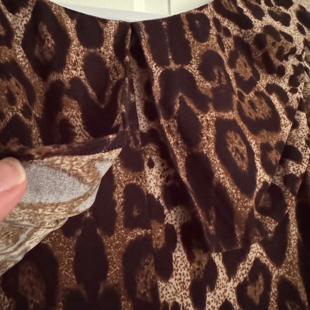 Unique Vintage Brown Leopard Print Dress - Picture 4 of 4